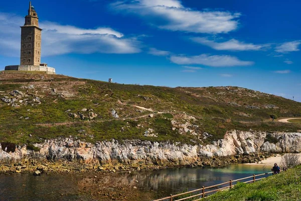 Torre Hércules Cima Colina España — Foto de Stock