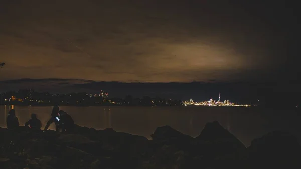 Pohled Město Noci Torontu — Stock fotografie