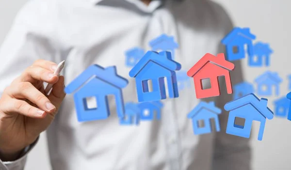 Digital Small House Roof Concep — Stock Photo, Image