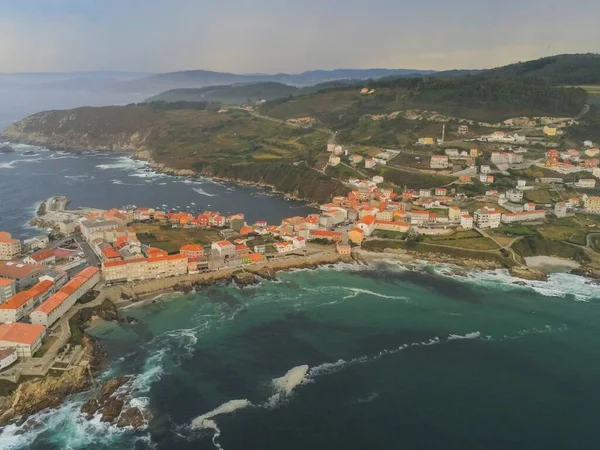 Una Toma Aérea Edificios Cerca Del Mar Galicia España —  Fotos de Stock