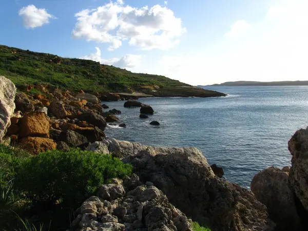 Litoral Gozo Nas Ilhas Maltesas Malta — Fotografia de Stock