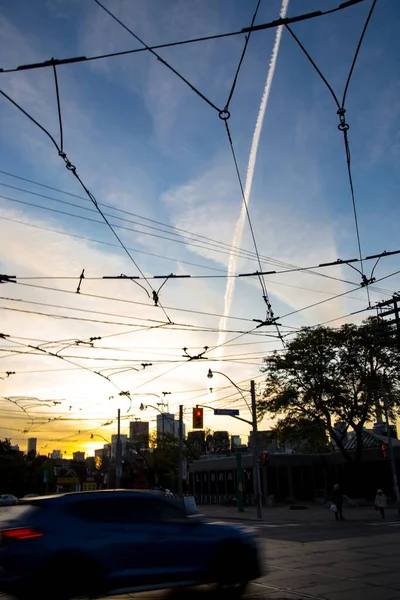 Sabah Toronto Arabalar Gidip Geliyor — Stok fotoğraf