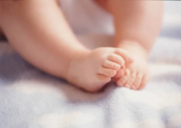 Closeup Shot Newborn Baby Feet — Stock Photo, Image