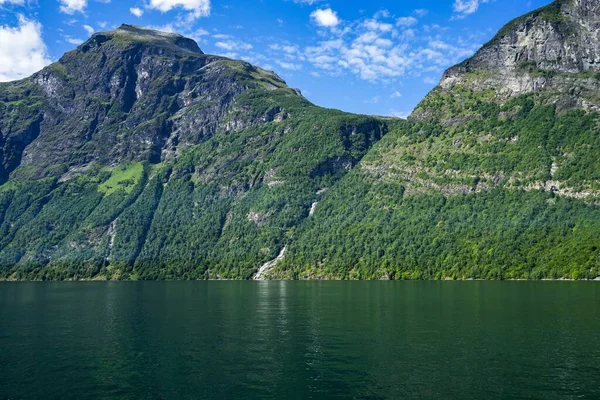Amazing Natural Landscape Geirangerfjord Summer Day Sunnmore More Romsdal Νορβηγία — Φωτογραφία Αρχείου