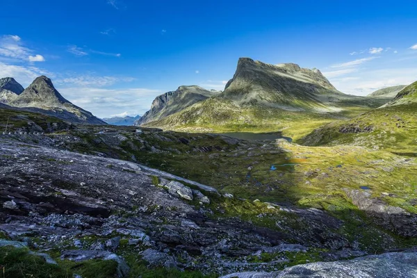 Die Landschaft Des Valldales Richtung Trollstigen Sunnmore More Romsdal Norwegen — Stockfoto