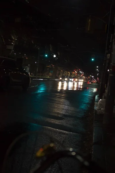 도로에 자동차 불빛의 — 스톡 사진