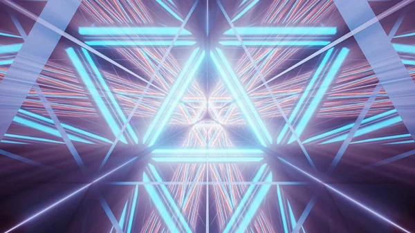 Renkli Geometrik Lazer Işıklarına Sahip Kozmik Bir Arkaplan Dijital Duvar — Stok fotoğraf
