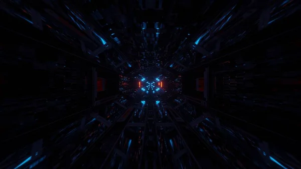 Kozmikus Háttér Kék Lézerfénnyel Hűvös Formákkal Tökéletes Egy Digitális Tapétához — Stock Fotó
