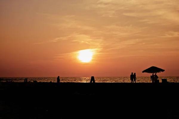 Sunset View Beach Sea Goa India — Stock Photo, Image