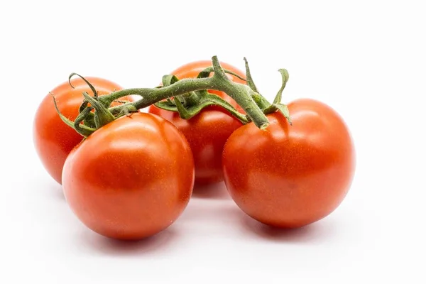 Close Tomate Cereja Isolado Fundo Branco — Fotografia de Stock