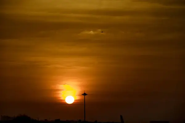 越南机场的日落 — 图库照片