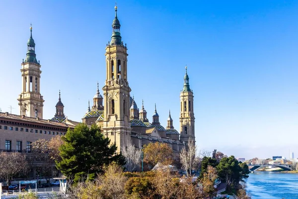 Cathedral Our Lady Pillar Zaragoza Spain — Stock Photo, Image