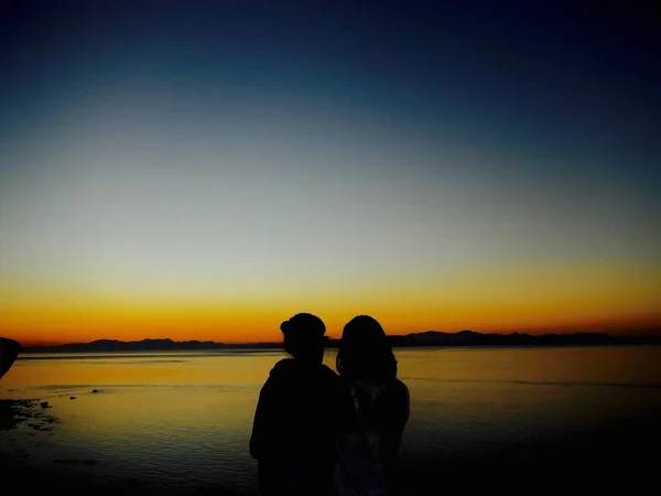 Ουράνιο Ηλιοβασίλεμα Στην Παραλία Makara Στη Νέα Ζηλανδία — Φωτογραφία Αρχείου
