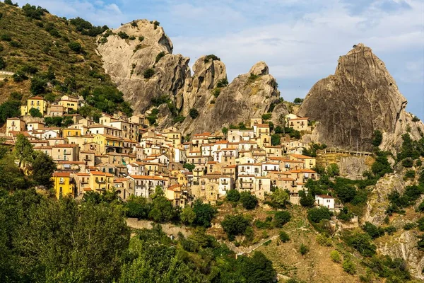 Panoramic Shot Ancient Hill Village Gallipoli Cognato Regional Park Italy — Stock Photo, Image