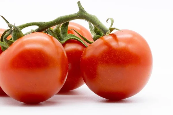 Closeup Shot Cherry Tomatoes Isolated White Background — Stock Photo, Image