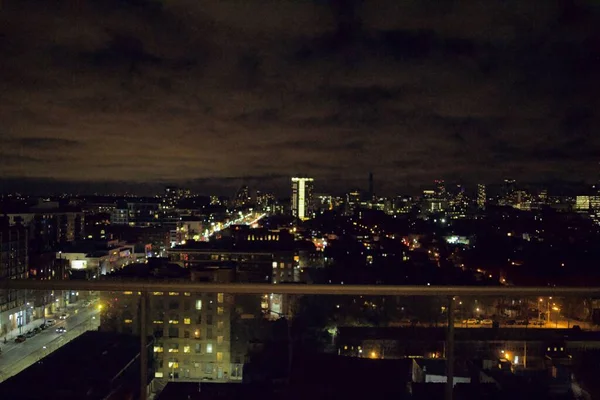 Buildings Lights Night Canada — Stock Photo, Image