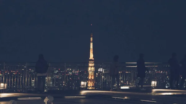 Ночной Вид Город Большое Небо Токио — стоковое фото