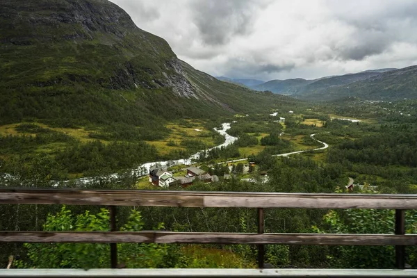 Gyönyörű Természeti Táj Hordaland Megye Megtekintett Oslo Bergen Vonat Norvégiában — Stock Fotó