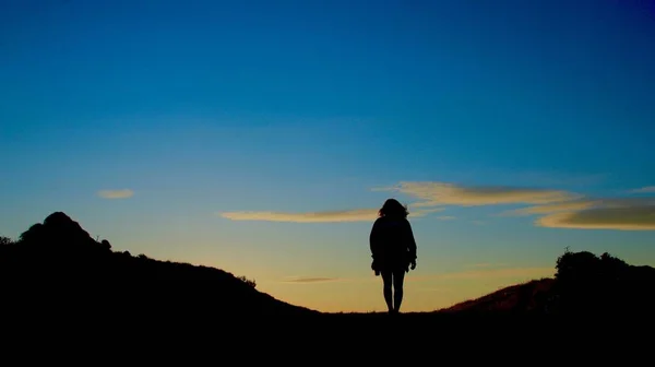 Sonnenuntergangswanderung Karori Neuseeland — Stockfoto