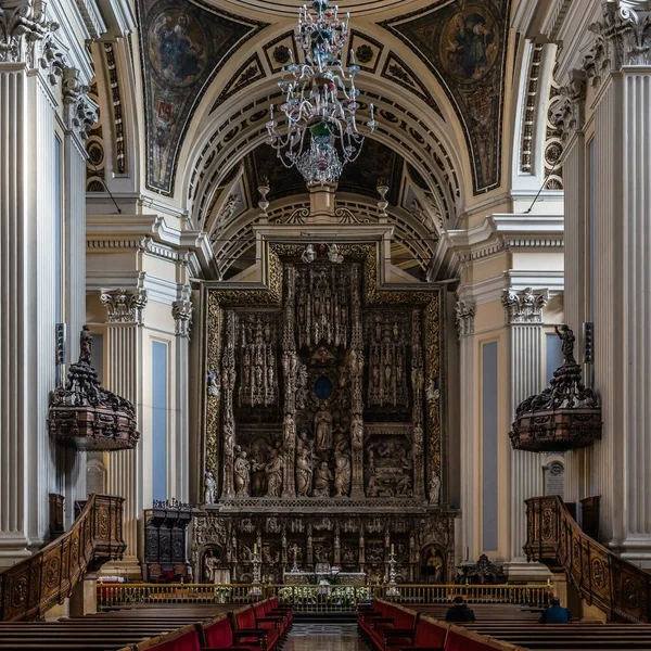 Tiro Interior Catedral Nossa Senhora Pilar Zaragoza Espanha — Fotografia de Stock