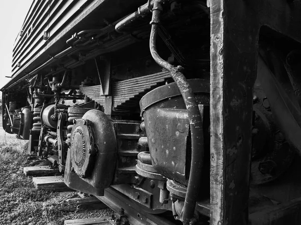 Disparo Escala Grises Viejo Tren —  Fotos de Stock