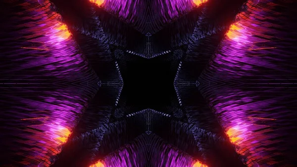 Ένα Μαύρο Κοσμικό Φόντο Πολύχρωμα Φώτα Λέιζερ Όμορφα Σχήματα Ιδανικό — Φωτογραφία Αρχείου