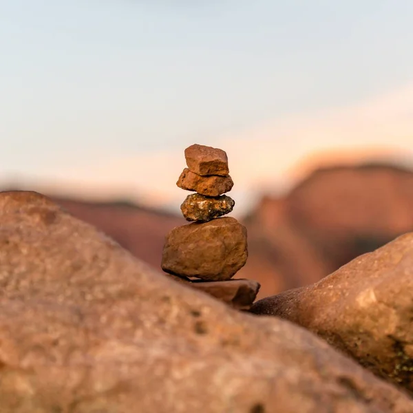 Closeup Selective Focus Shot Stones Gathered Top Each Other — Stock Photo, Image