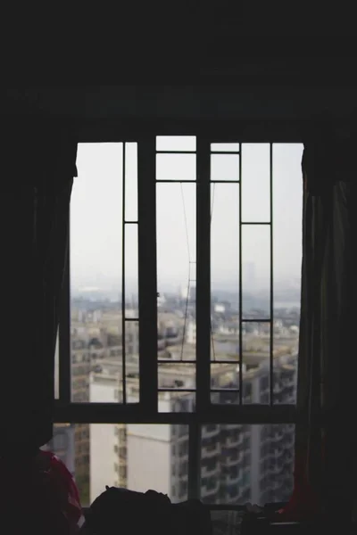 从中国的阳台上看城市 — 图库照片