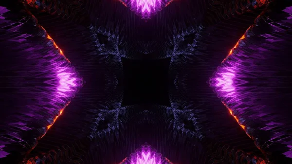 Ein Schwarzer Kosmischer Hintergrund Mit Bunten Laserlichtern Schönen Formen Perfekt — Stockfoto