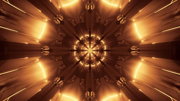 Een Kosmische Achtergrond Met Gouden Laserlichten Perfect Voor Een Digitaal — Stockfoto