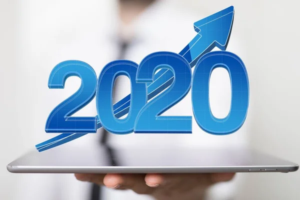 Year 2020 Business Solution Concept — Stock Photo, Image