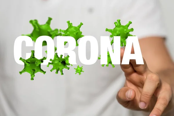 Coronavirus Elvont Háttér Orvosi Genetika Bakteriológiai Mikroorganizmus — Stock Fotó