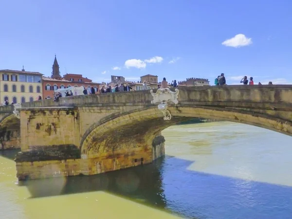 Мост Понте Веккьо Городе Флоренция Италия — стоковое фото