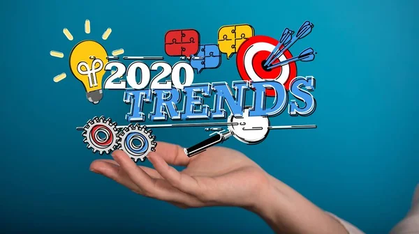 Year 2020 Business Solution Concept — Stock Photo, Image