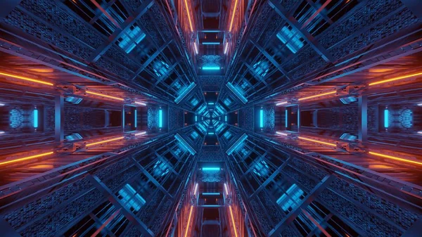 Futuristické Pozadí Zářícími Abstraktními Neonovými Světelnými Vzory Skvělé Pro Kosmické — Stock fotografie