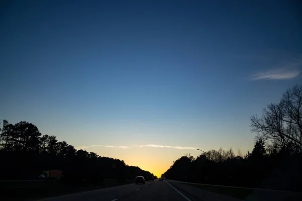 Autostrada Niebo Przed Zachodem Słońca Ameryce — Zdjęcie stockowe