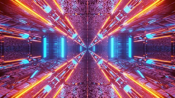 Een Futuristische Achtergrond Met Gloeiende Abstracte Neon Lichtpatronen Geweldig Voor — Stockfoto