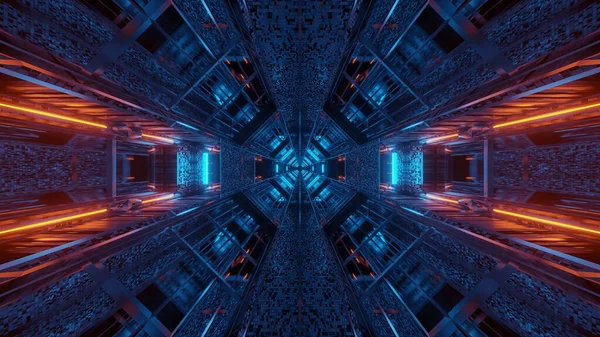 Futuristické Pozadí Zářícími Abstraktními Neonovými Světelnými Vzory Skvělé Pro Kosmické — Stock fotografie