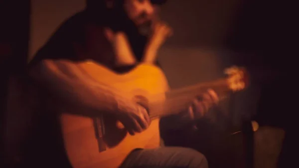 Músico Tocando Guitarra Canadá — Fotografia de Stock