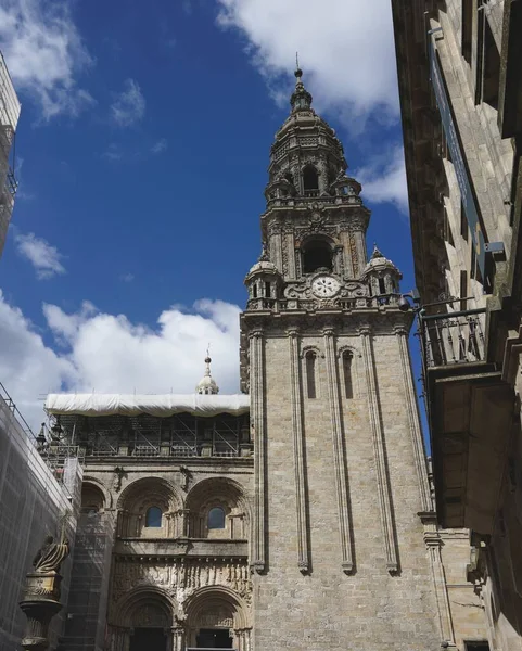 Вертикальний Знімок Собору Сантьяго Компостела Іспанії — стокове фото