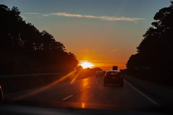 Highway Sunset America — Stock Photo, Image