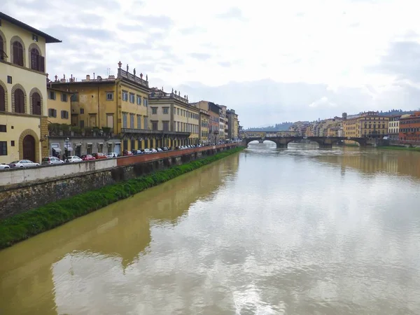 Ponte Santa Trinita Brug Stad Florence Italië — Stockfoto
