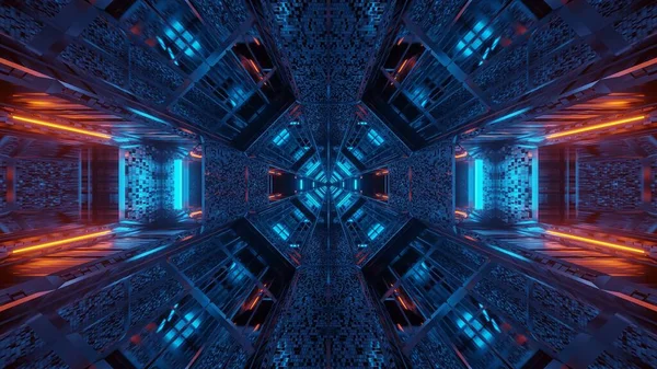 Ein Futuristischer Hintergrund Mit Abstrakten Violetten Und Blauen Laserlichtern Ideal — Stockfoto