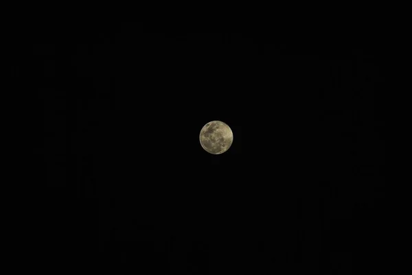 Tiro Bonito Uma Lua Céu Noturno — Fotografia de Stock