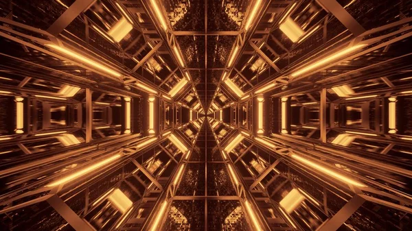 Een Kosmische Achtergrond Met Zwart Gouden Laserlichten Perfect Voor Een — Stockfoto