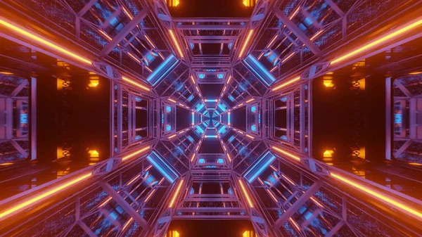 Космический Фон Синим Оранжевым Лазерным Светом Идеально Подходит Цифровых Обоев — стоковое фото