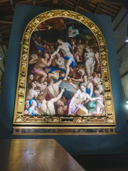 Вертикальный Кадр Религиозной Живописи Флоренции Италия — стоковое фото