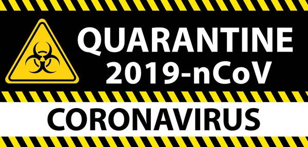 Cartaz Com Sinal Risco Biológico Tóxico Com Alerta Quarentena 2019 — Fotografia de Stock