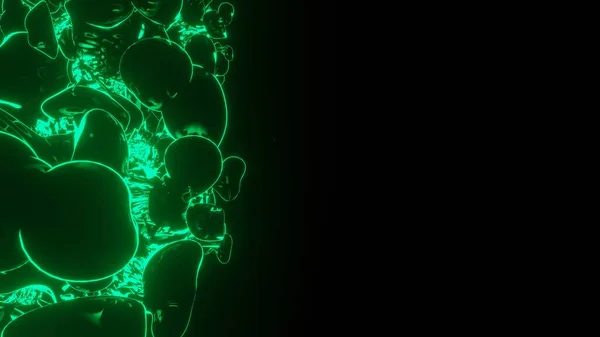 본문을 공간에 박테리아 세포를 증식시키는 디지털 — 스톡 사진