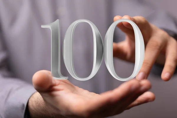 100 Anniversary Numbers Poster Template Celebrating 100 Anniversary Event Part — Stock Photo, Image